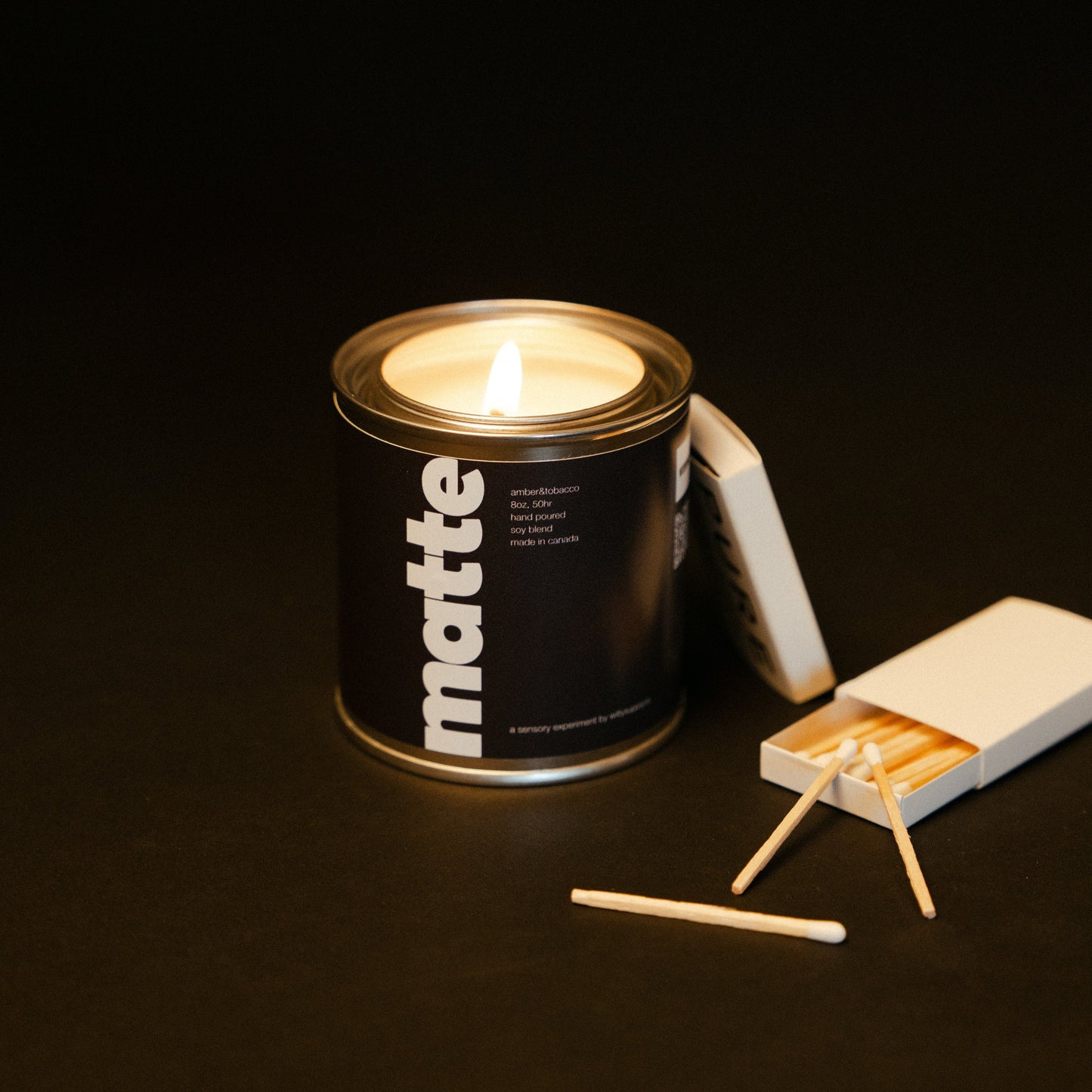 Matte Amber & Tobacco Candle